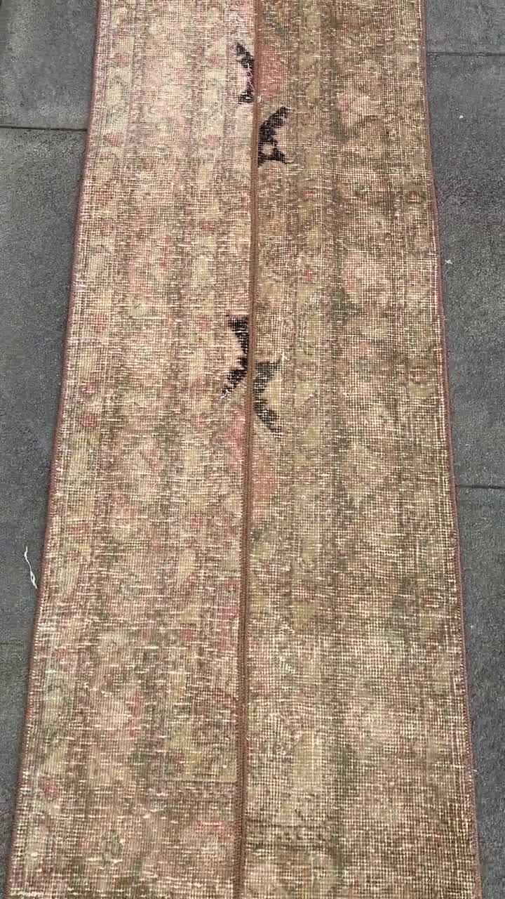 ヴィンテージ トルコ絨毯、51 x 196 cm、ランナー ラグ、2 x 6